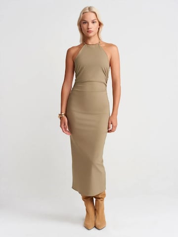 Dilvin Midi Kleid in Grün: Vorderseite