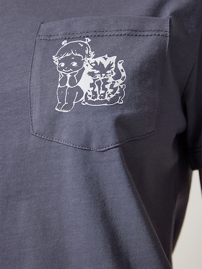 Happiness İstanbul T-shirt i S i basalgrå / vit, Produktvy