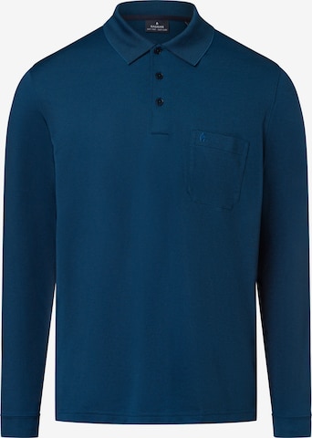 Ragman Langarm-Poloshirt in Blau: Vorderseite