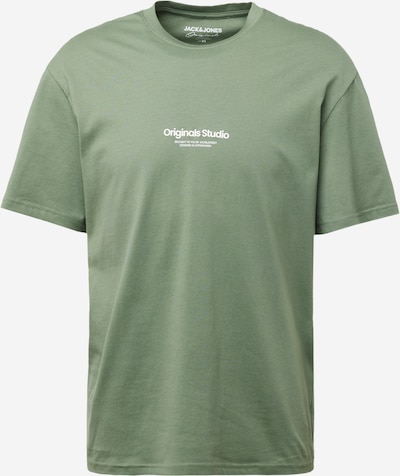 JACK & JONES T-Shirt 'Vesterbro' en vert clair / blanc, Vue avec produit