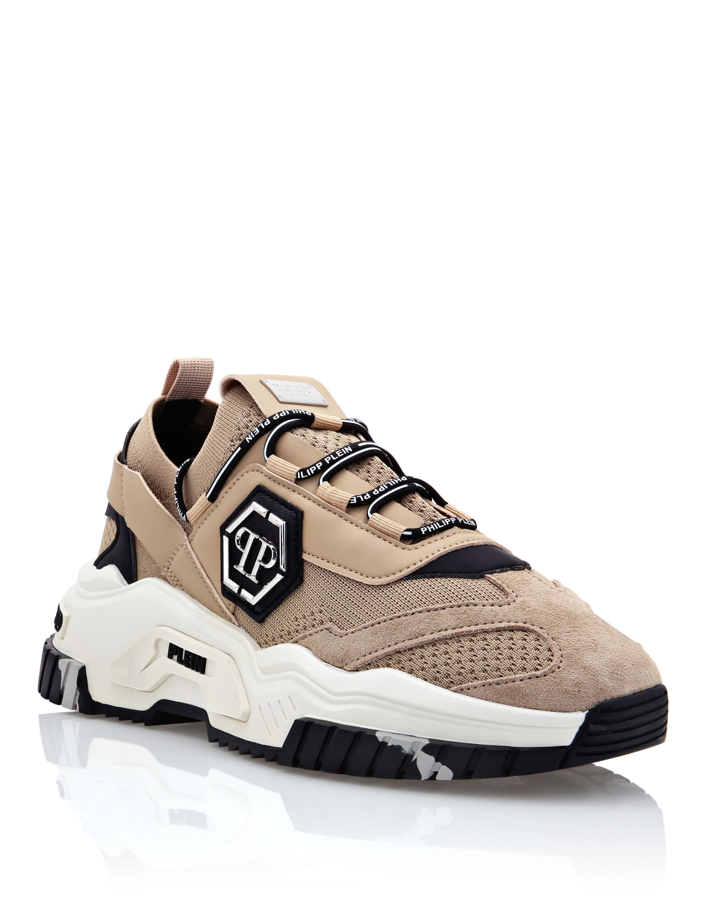 Sneaker bassa ' Predator ' di Philipp Plein in beige