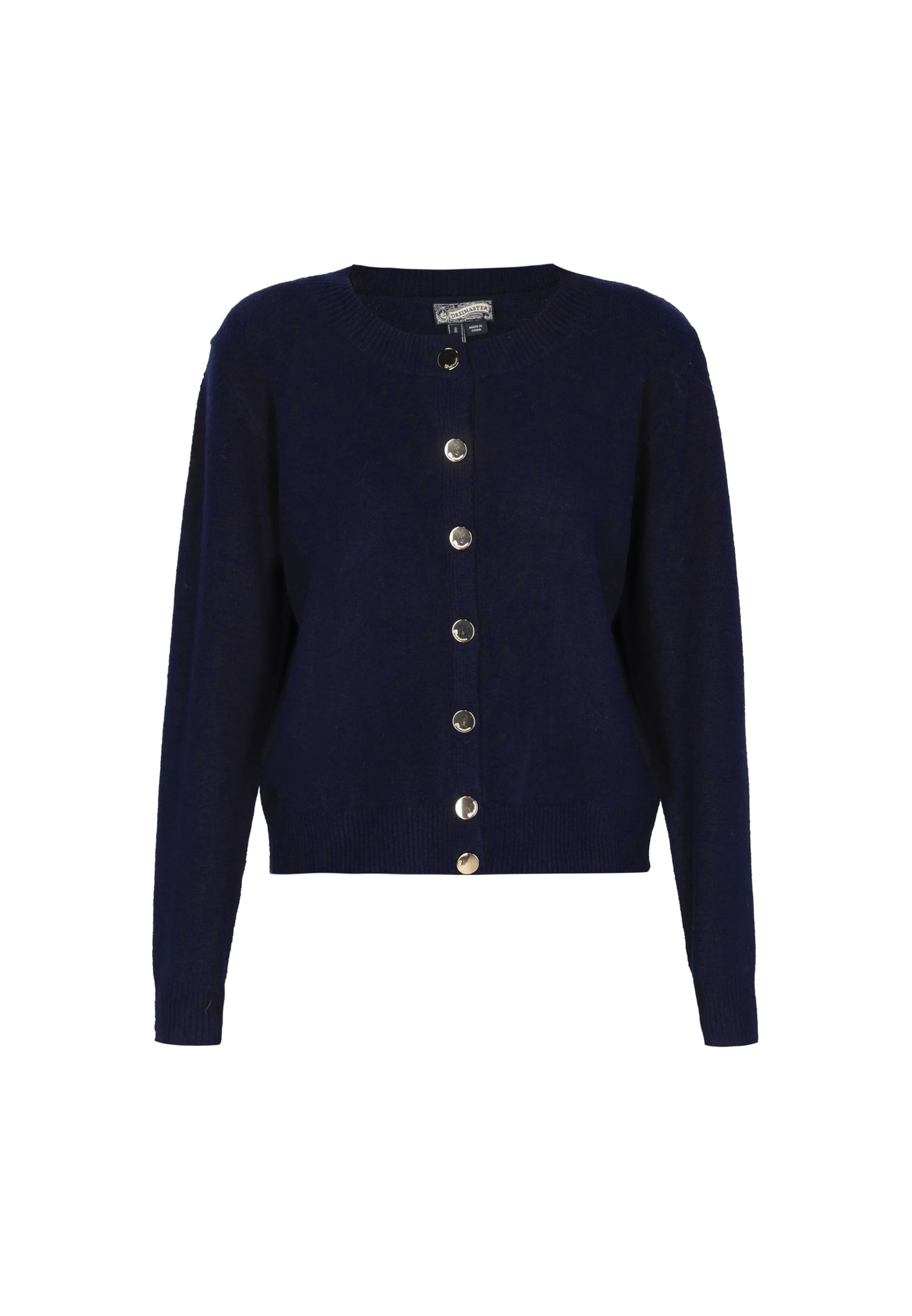 Geacă tricotată 'Vintage' de la DreiMaster Vintage pe albastru: față