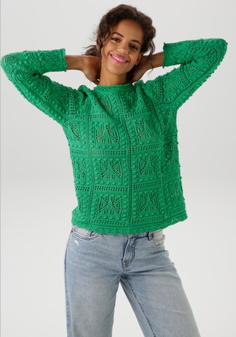 Aniston CASUAL Sweater in Green: front
