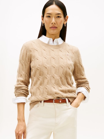 Pull-over TOMMY HILFIGER en beige : devant