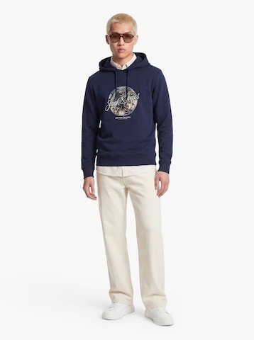 JACK & JONES Mikina 'JJHONOLULU' – modrá