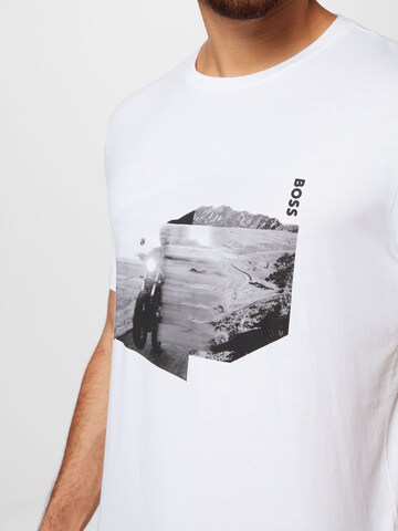 T-Shirt 'Teglow' BOSS en blanc