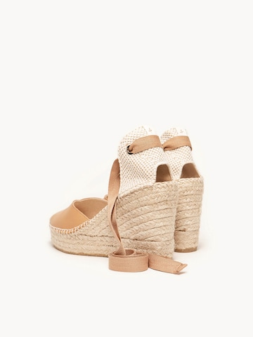 Sandalo 'Alpargata Cuña 10 cm' di Alhamas in beige