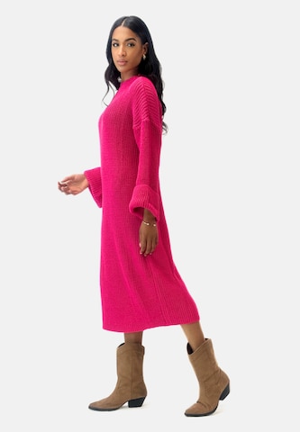 Elara Gebreide jurk in Roze