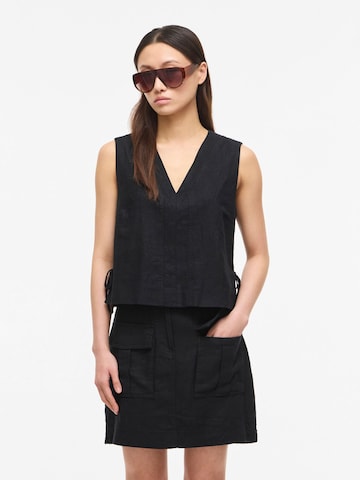 Gilet ROUGE EDIT en noir : devant