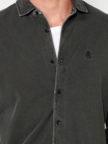 KOROSHI Klasický střih Košile – šedá