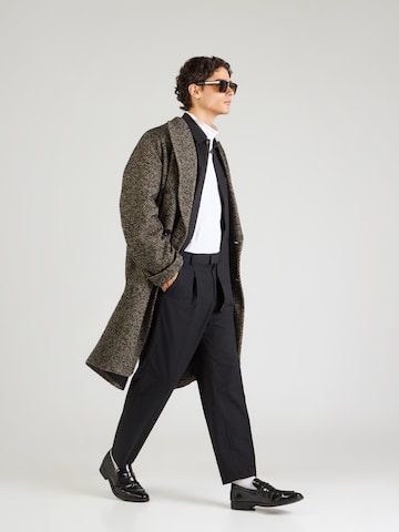 HUGO Regular Trousers with creases 'Theodor' in Black