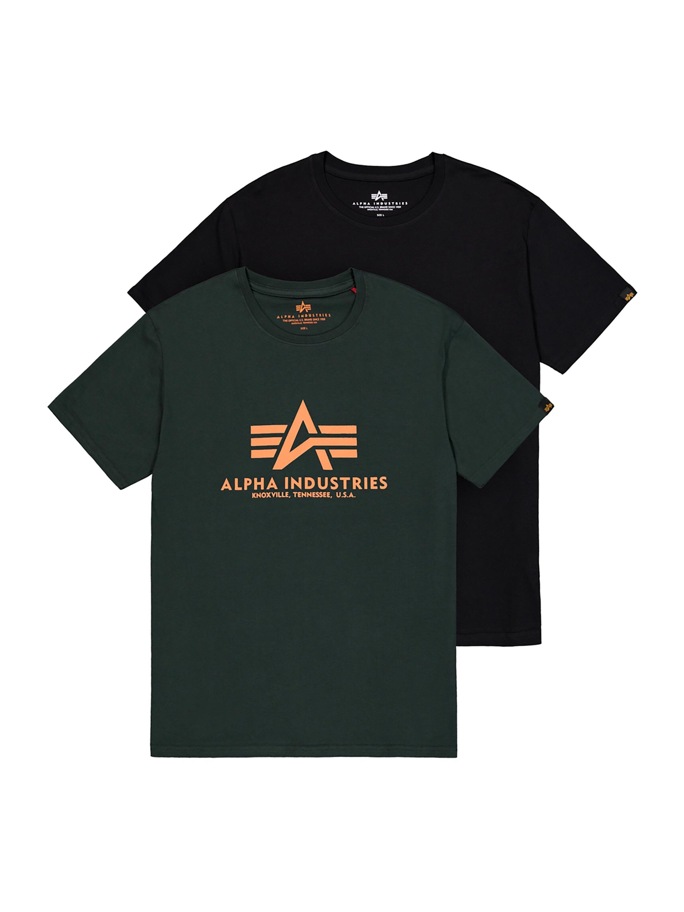 ALPHA INDUSTRIES Shirt 'Basic 2 Pack'‌‌‌‌ in Mischfarben: Vorderseite