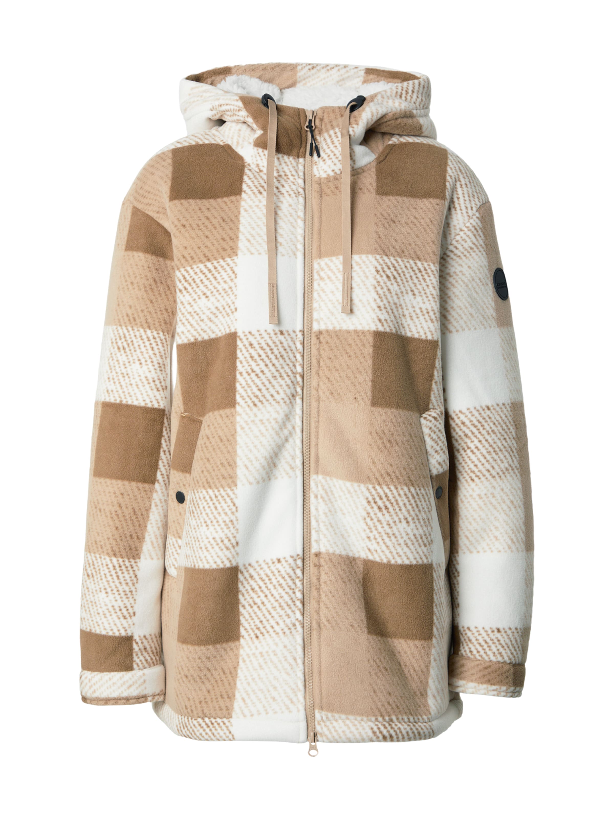 ICEPEAK Λειτουργική ζακέτα φλις 'PAPAIKOU' σε μπεζ: μπροστά