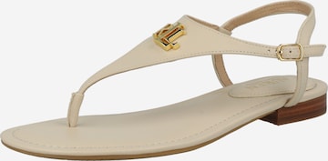 Lauren Ralph Lauren T-bar sandals 'ELLINGTON' in Beige: front