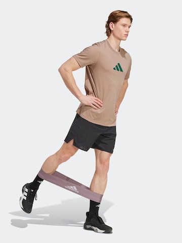 ruda ADIDAS PERFORMANCE Sportiniai marškinėliai