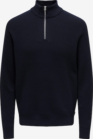 Sweat-shirt 'Phil' Only & Sons en bleu : devant