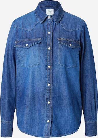 zils Lee Blūze 'REGULAR WESTERN SHIRT': no priekšpuses