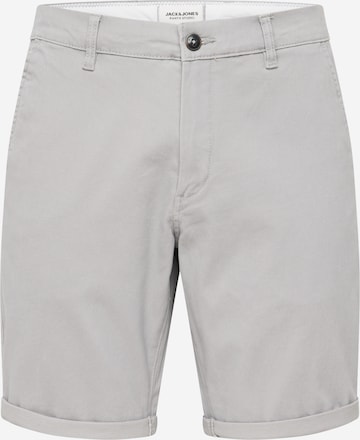 JACK & JONES - Calças chino 'DAVE' em cinzento: frente