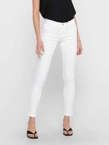 Only Tall Skinny Jeans in White: front