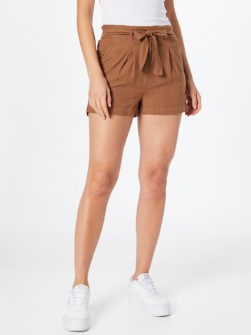 Tally Weijl Loose fit Pleat-front trousers in Brown: front