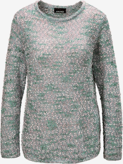 Goldner Pullover in hellblau, Produktansicht