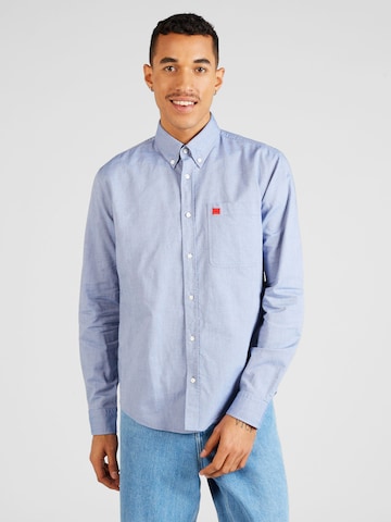 HUGO Red - Slim Fit Camisa 'Evito' em azul: frente