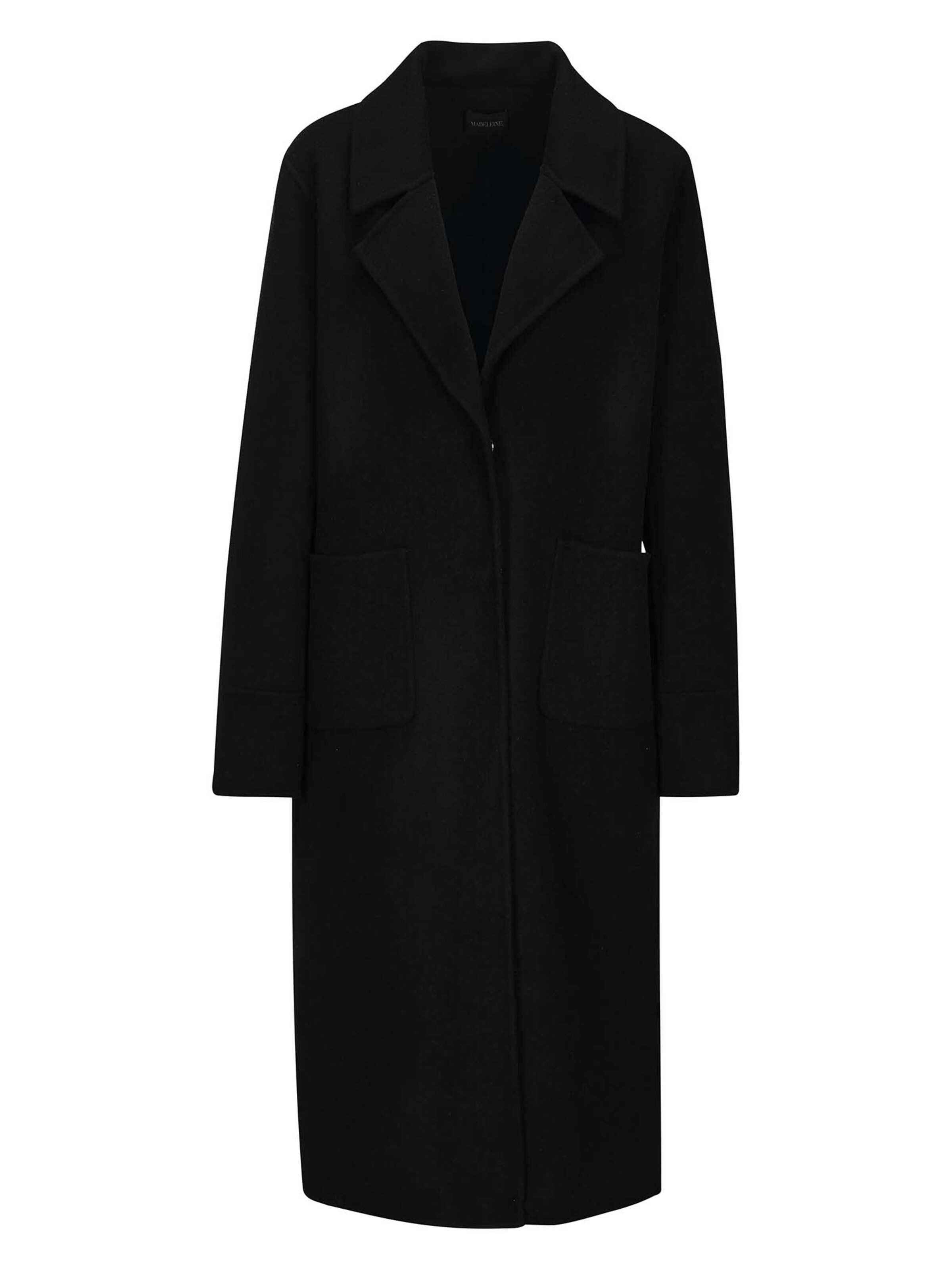 MADELEINE Mantel in Schwarz: Vorderseite
