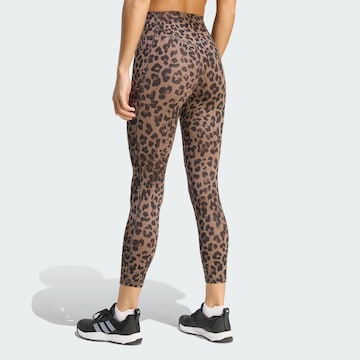 ADIDAS PERFORMANCE Skinny Sportbroek 'Optime Essentials' in Bruin