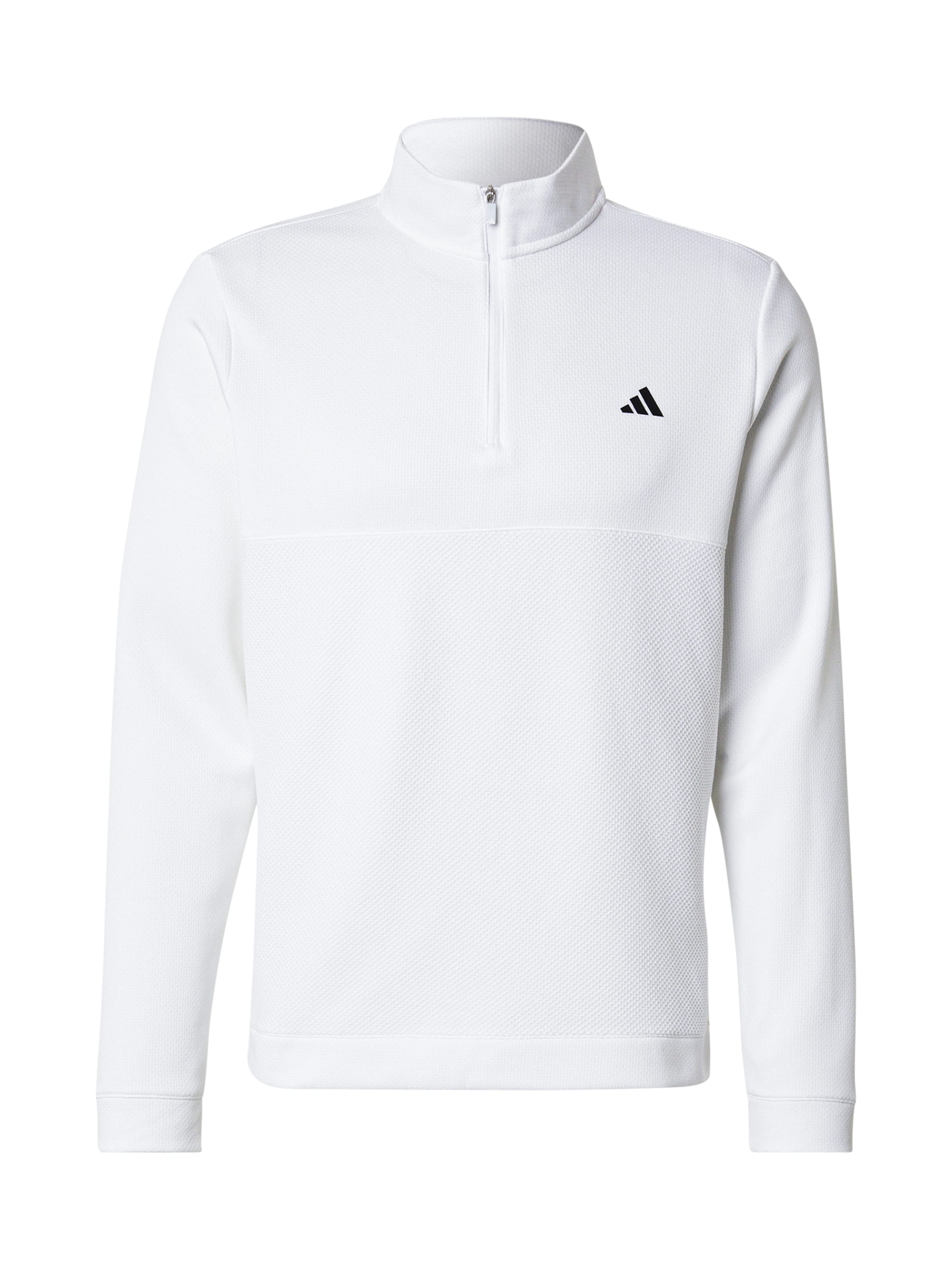 ADIDAS GOLF Athletic Sweatshirt in White: front