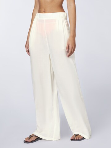 CHIEMSEE Loose fit Pants in White: front