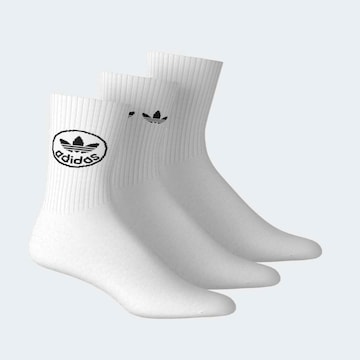 Chaussettes 'TREFOIL' ADIDAS ORIGINALS en blanc