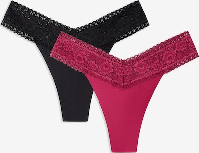 Gisela Stringit värissä vaaleanpunainen / musta, Tuotenäkymä