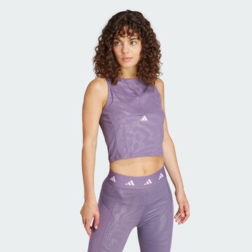 ADIDAS PERFORMANCE - Top deportivo 'Techfit' en lila: frente