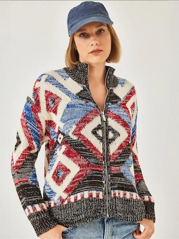 Bianco Lucci Gebreid vest in Gemengde kleuren: voorkant