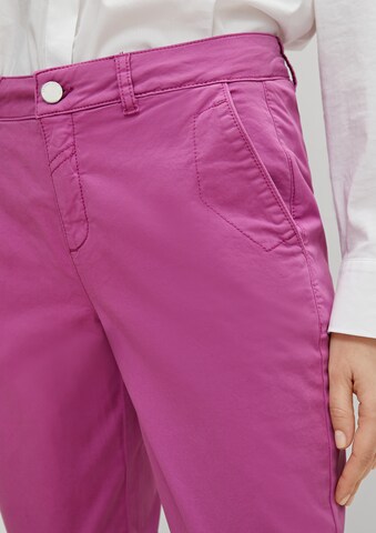 Effilé Pantalon chino comma casual identity en rose