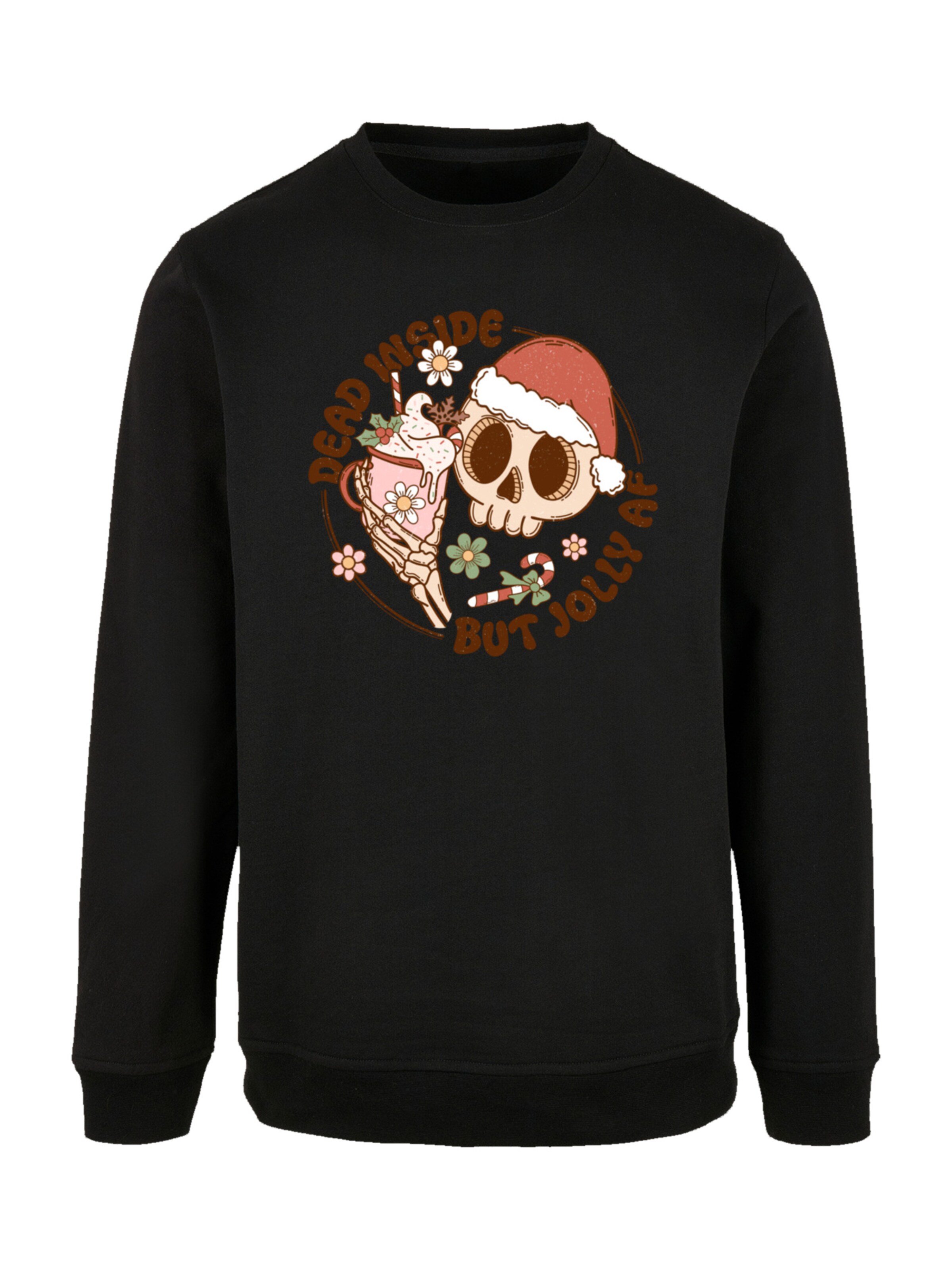 F4NT4STIC Sweatshirt in Zwart: voorkant