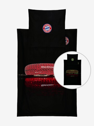 FC BAYERN MÜNCHEN Duvet Cover 'Glow in the dark Arena' in Grey