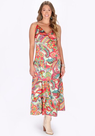 IZIA - Vestido 'Festival' em verde: frente