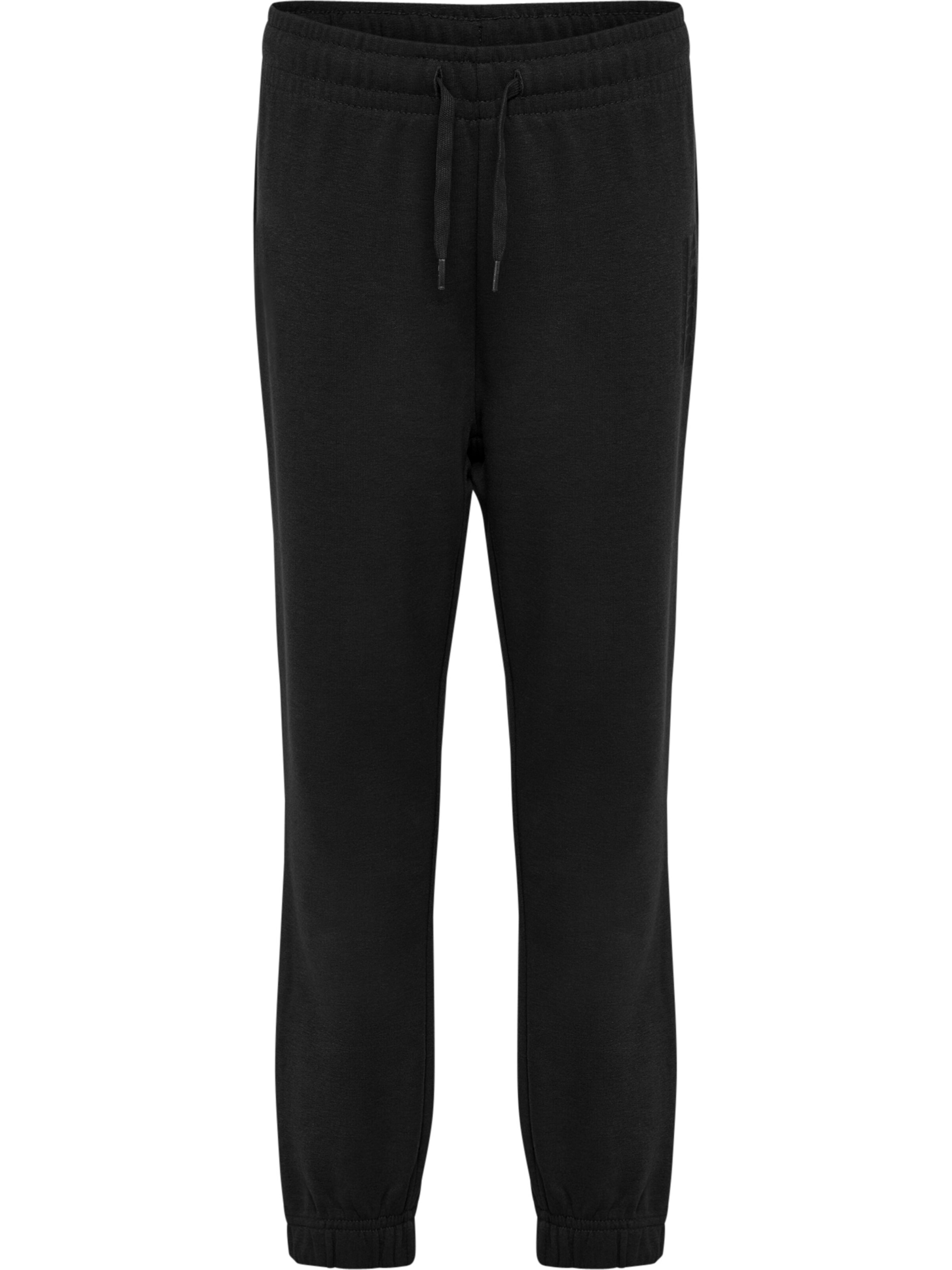 Hummel Tapered Sportbroek in Zwart: voorkant