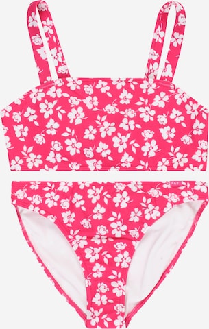 Abercrombie & Fitch Podprsenka bandeau Bikiny – pink: přední strana