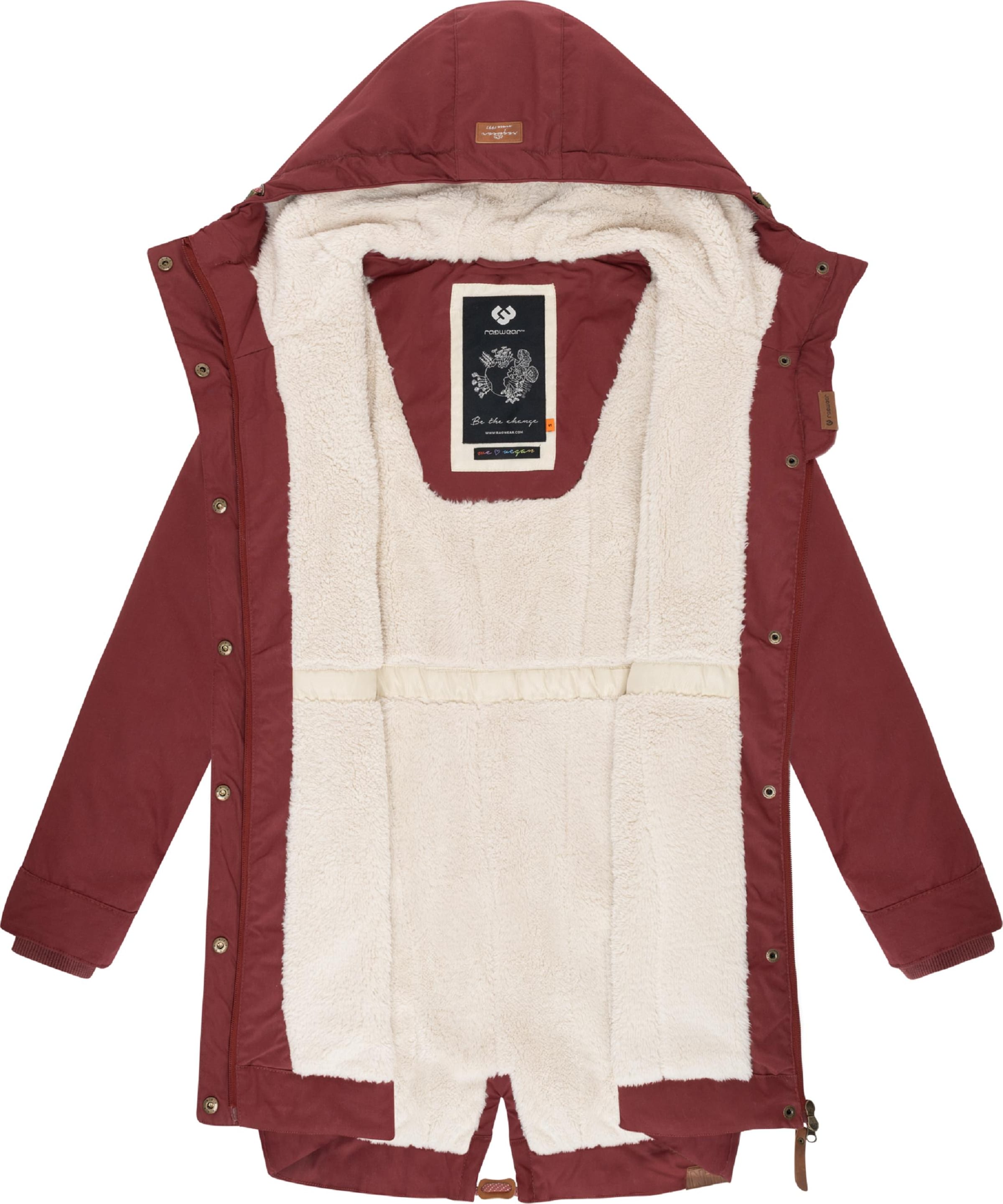 Parka d’hiver Ragwear en rouge