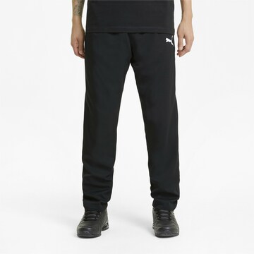 Effilé Pantalon de sport PUMA en noir : devant