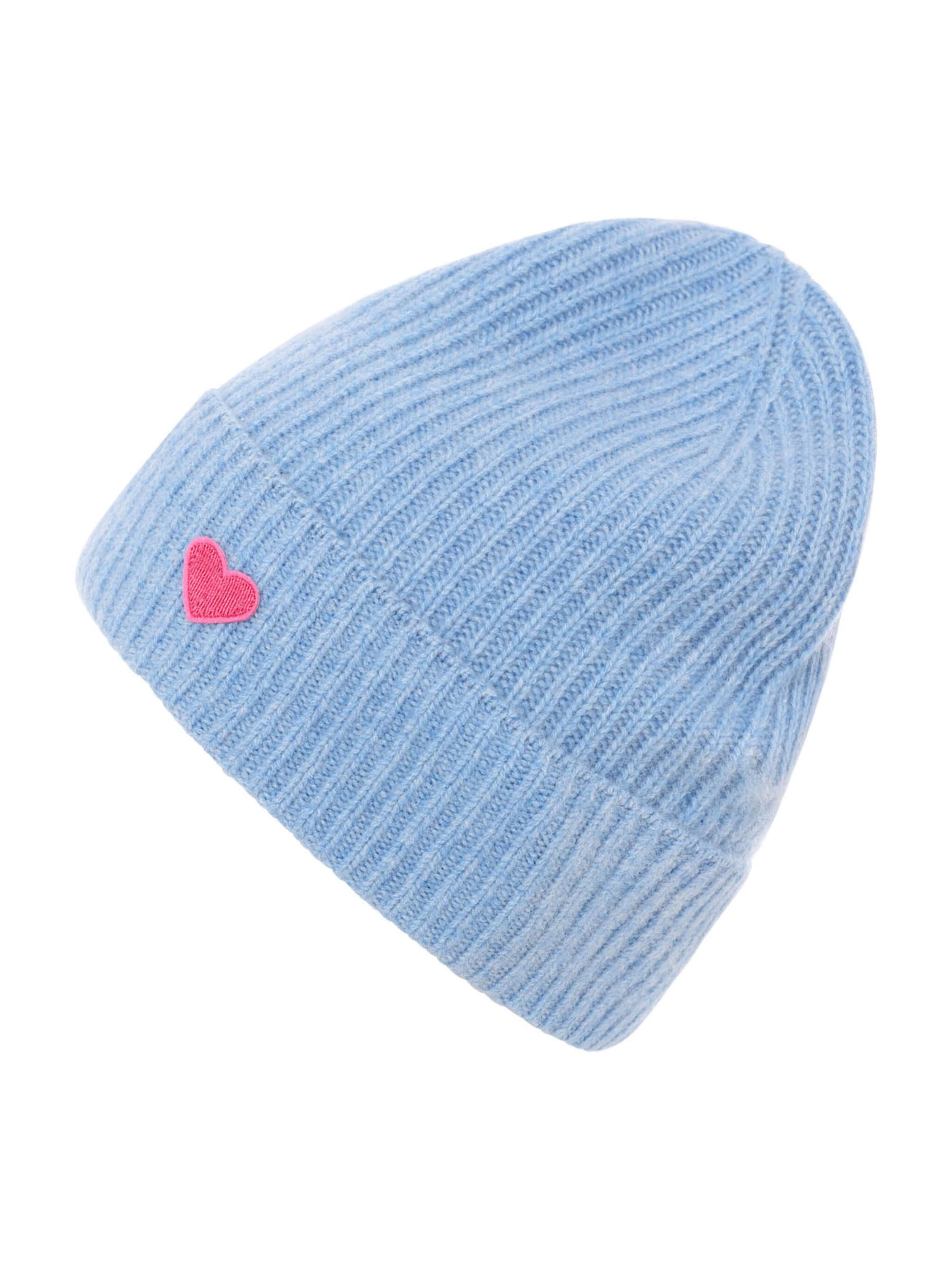 Zwillingsherz Czapka w kolorze niebieski: przód