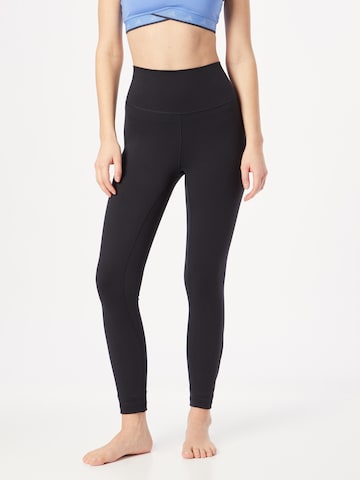 ADIDAS PERFORMANCE Skinny Sportbroek 'Studio Wrapped' in Zwart: voorkant