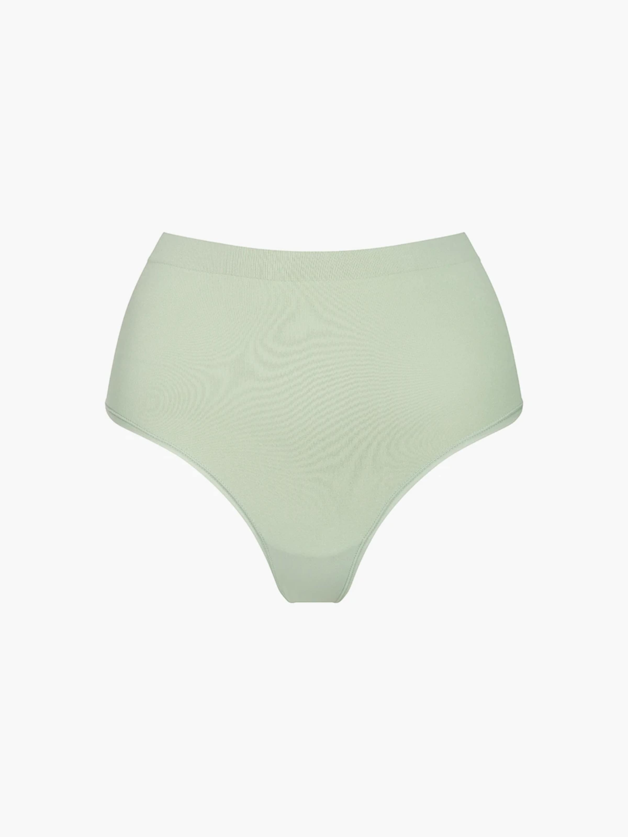 String 'Seamless High-Waist Tanga' di cfab (formerly creamy fabrics) in verde: frontale
