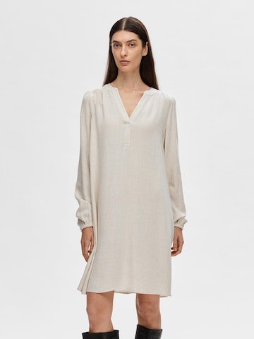 Robe 'Viva' SELECTED FEMME en beige : devant