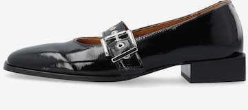 Ballerines à lanières Bianco en noir : devant