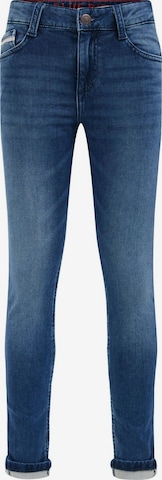 WE Fashion Slimfit Jeansy w kolorze niebieski: przód