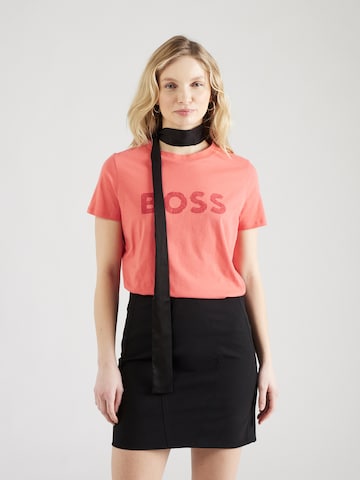BOSS Shirt 'Elogo 5' in Roze: voorkant