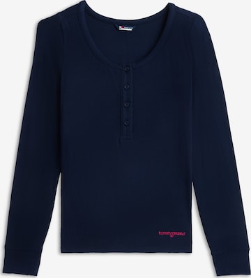 Tricou de la Tommy Jeans pe albastru: față